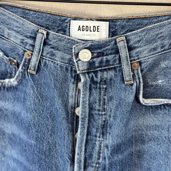 AGOLDE Riley High Rise Straight Crop Jeans in Frequency | Size 27 - Picture 9 of 16